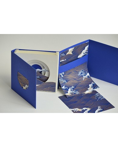 Tunnel book Hokusai origami interni