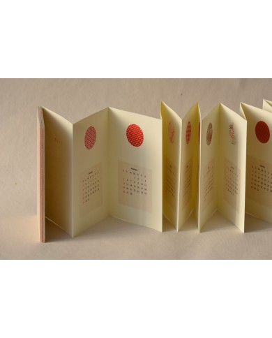 calendar washi red struttura concertina