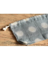 Kinchaku grey pois